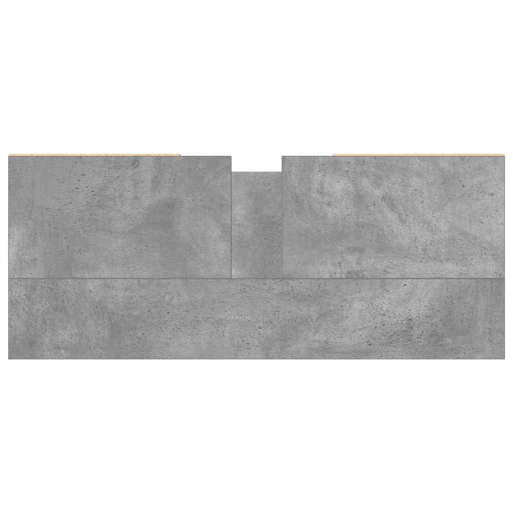 Badkamerkast 80X33X60 Cm Bewerkt Hout Betongrijs