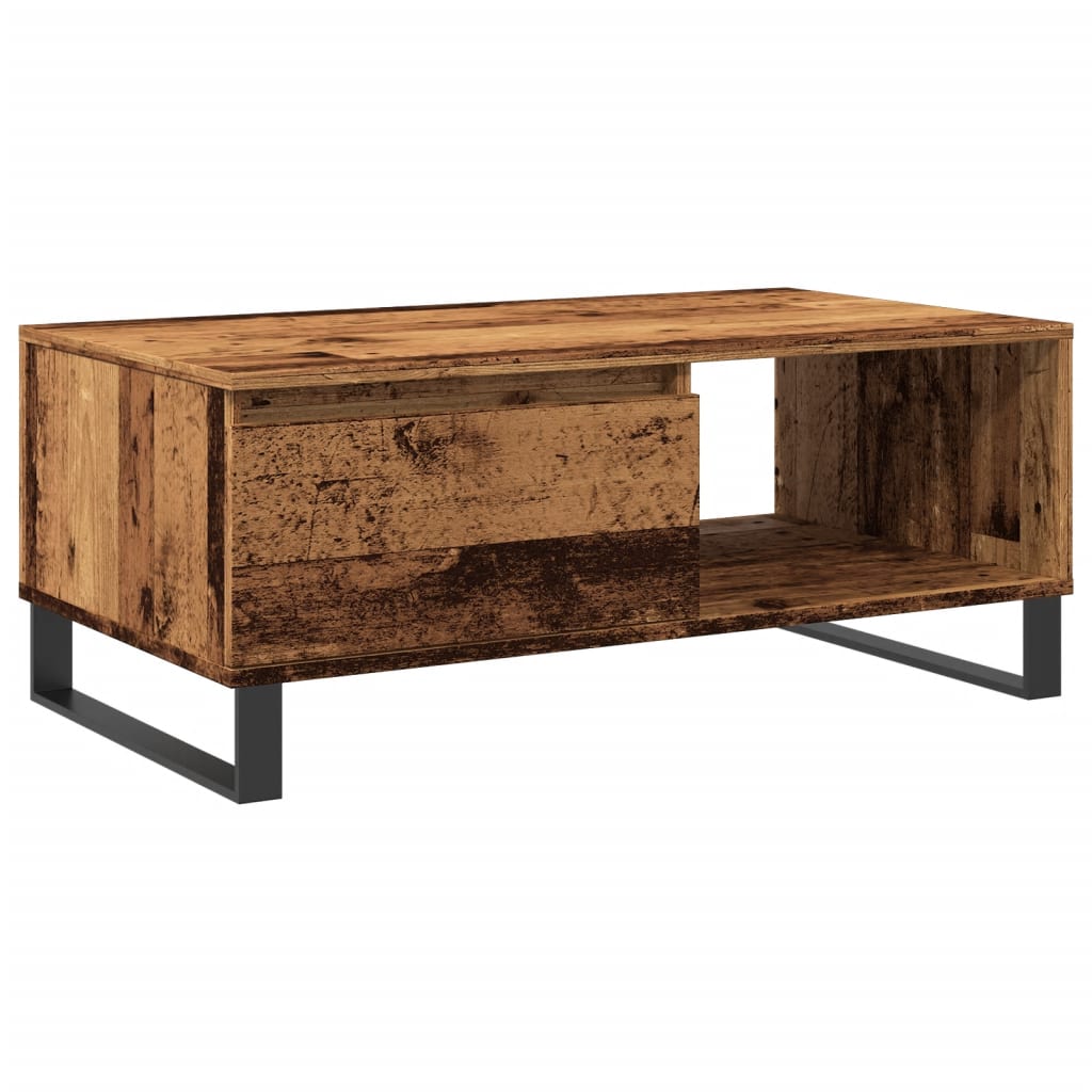 Salontafel 90X50X36,5 Cm Bewerkt Hout Kleurig