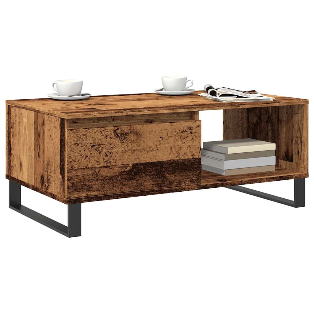 Salontafel 90X50X36,5 Cm Bewerkt Hout Kleurig