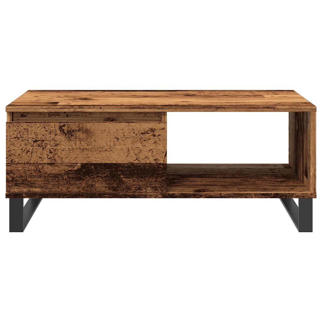 Salontafel 90X50X36,5 Cm Bewerkt Hout Kleurig