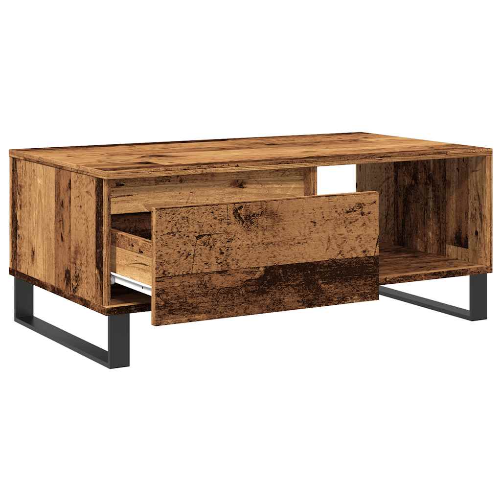 Salontafel 90X50X36,5 Cm Bewerkt Hout Kleurig