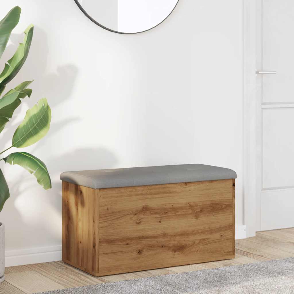 Opbergbankje Bewerkt Hout Kleurig