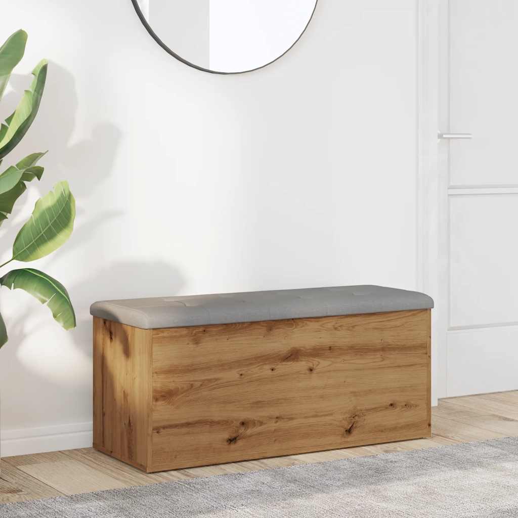 Opbergbankje Bewerkt Hout Kleurig