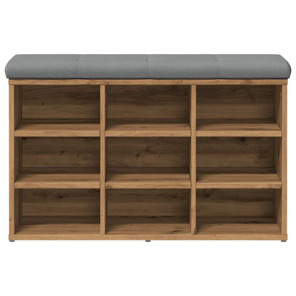Schoenenbank Bewerkt Hout Artisanaal Eikenkleur