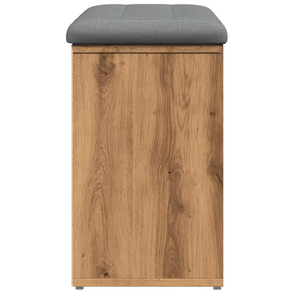 Schoenenbank Bewerkt Hout Artisanaal Eikenkleur