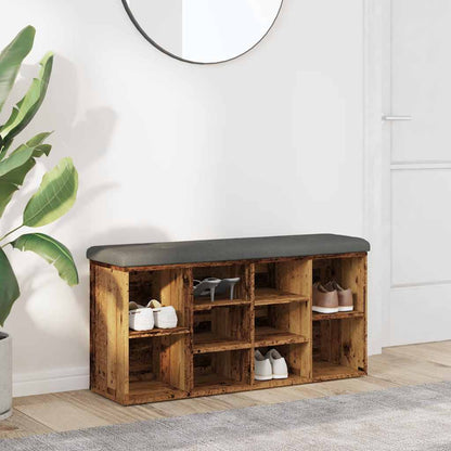 Schoenenbank Bewerkt Hout Artisanaal Eikenkleur
