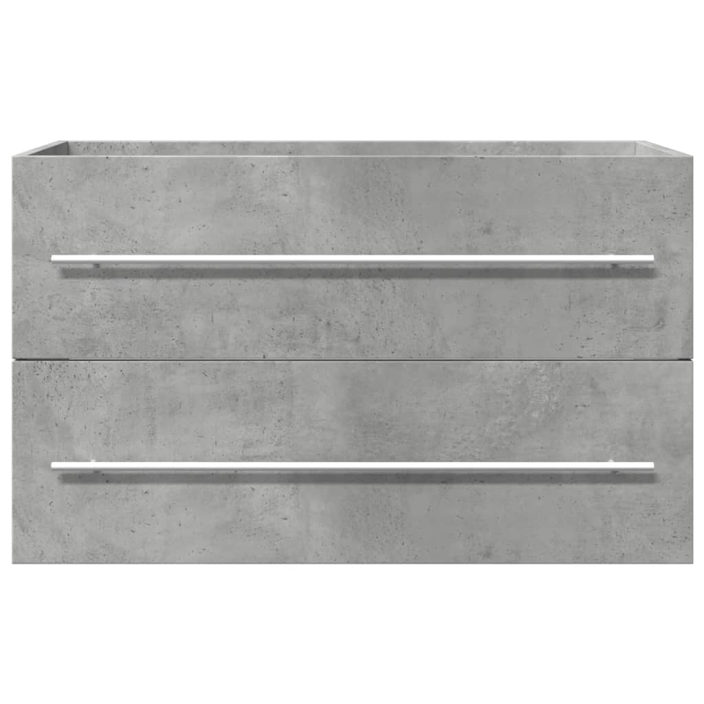 Wastafelkast 80X38,5X48 Cm Bewerkt Hout Betongrijs