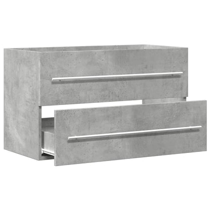 Wastafelkast 80X38,5X48 Cm Bewerkt Hout Betongrijs