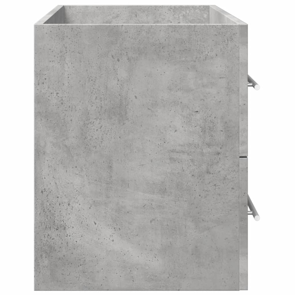 Wastafelkast 80X38,5X48 Cm Bewerkt Hout Betongrijs