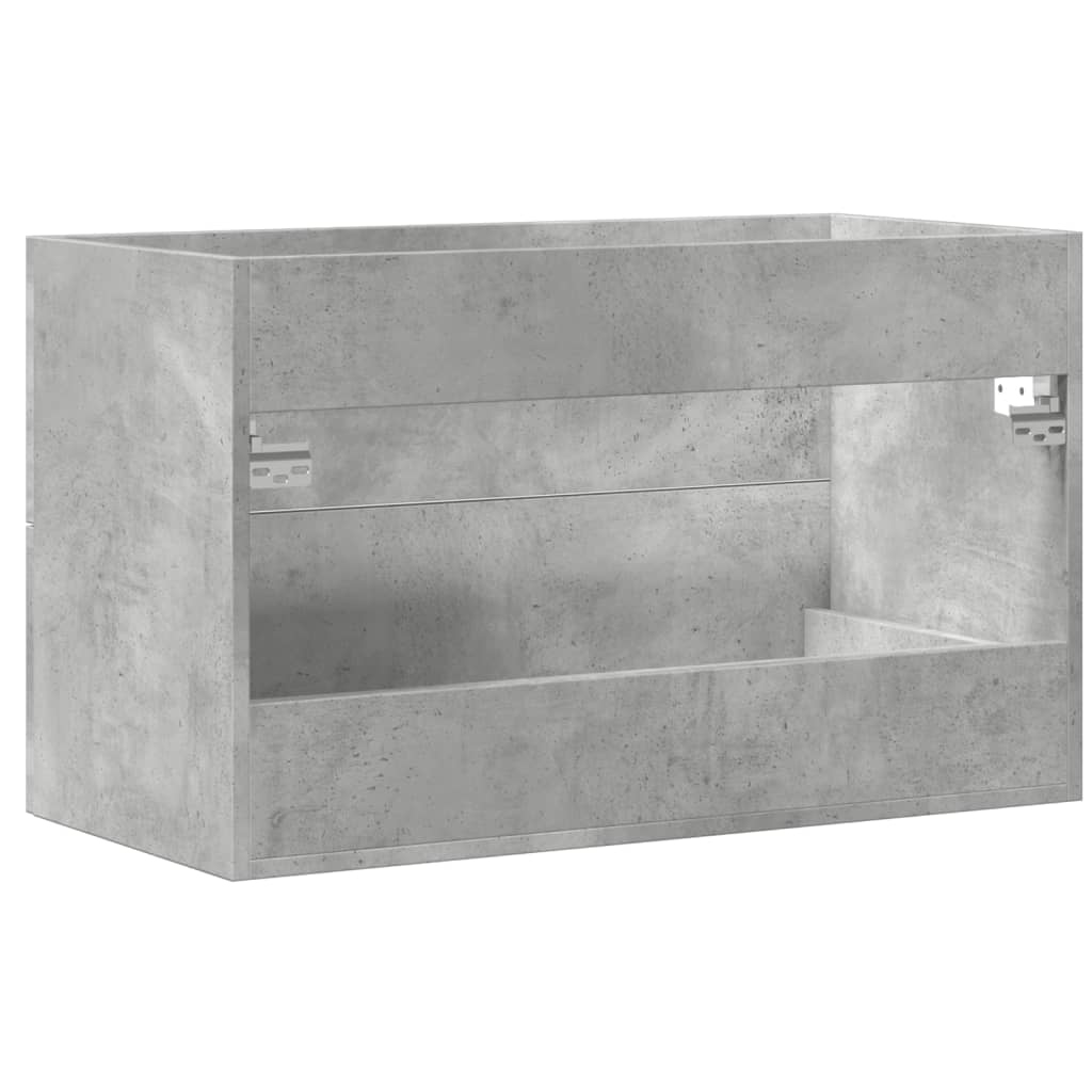 Wastafelkast 80X38,5X48 Cm Bewerkt Hout Betongrijs