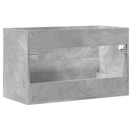 Wastafelkast 80X38,5X48 Cm Bewerkt Hout Betongrijs