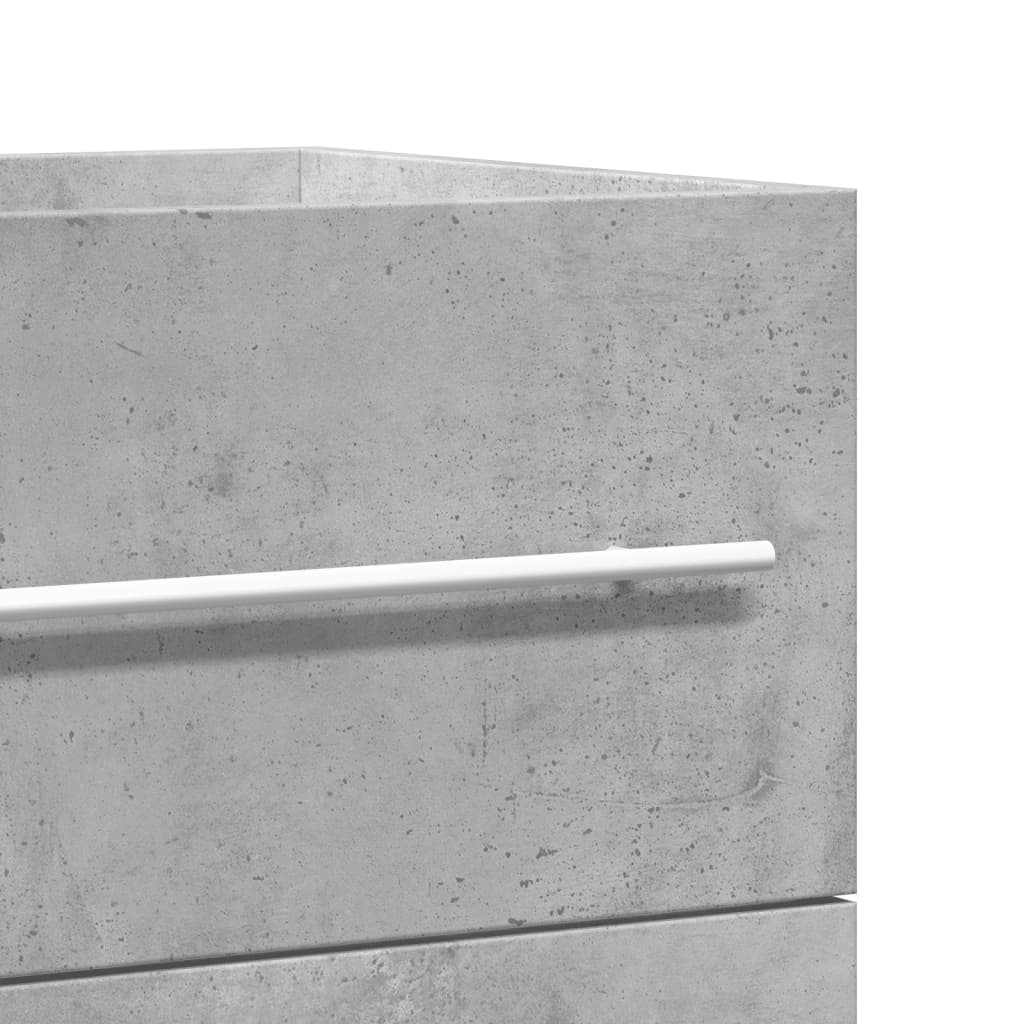 Wastafelkast 80X38,5X48 Cm Bewerkt Hout Betongrijs