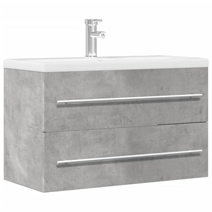 Wastafelkast 80X38,5X48 Cm Bewerkt Hout Betongrijs