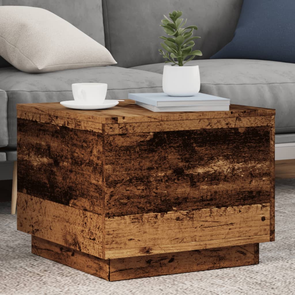 Salontafel Met Led-Verlichting 50X50X40 Cm