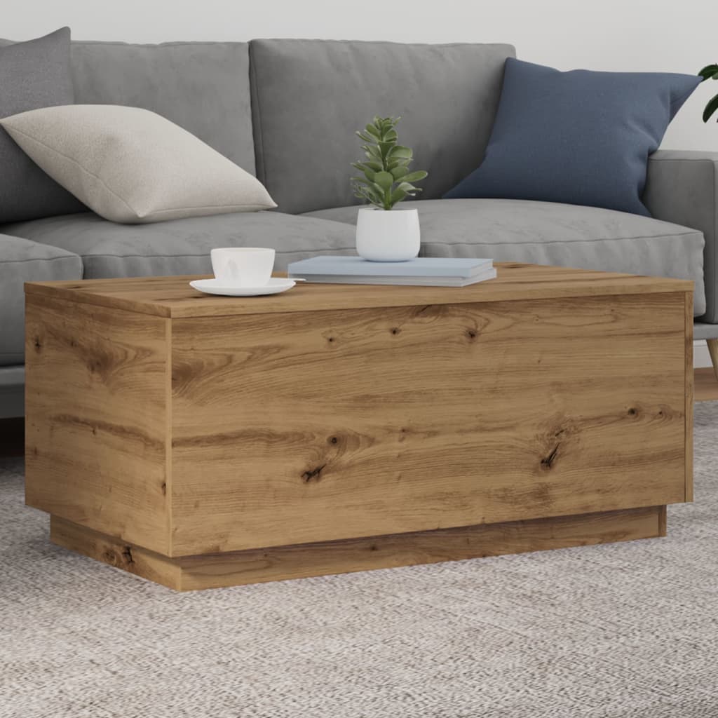 Salontafel Met Led-Verlichting 50X50X40 Cm