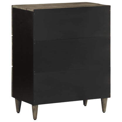 Dressoir 60X33,5X75 Cm Massief Mangohout Lichtgrijs
