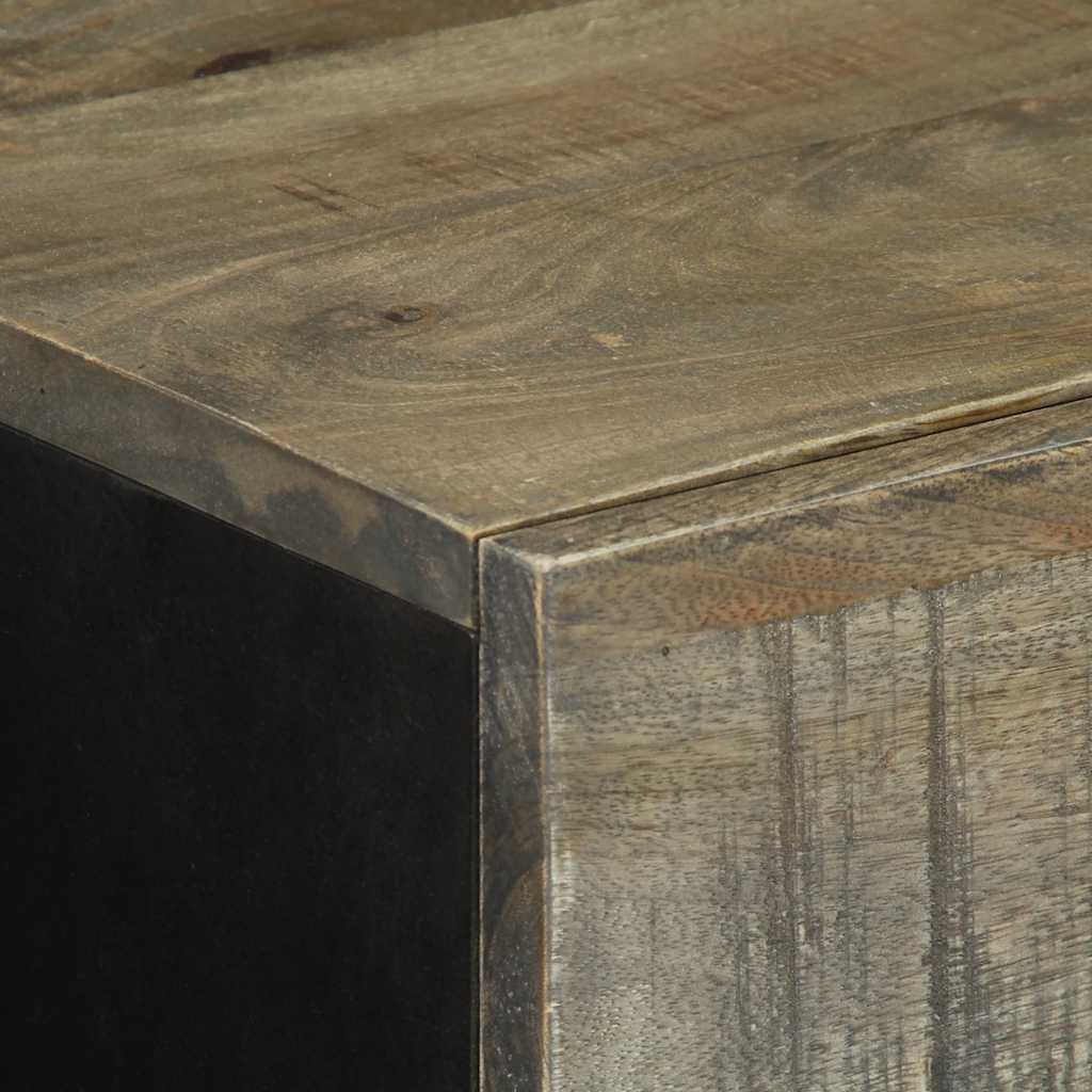 Dressoir 60X33,5X75 Cm Massief Mangohout Lichtgrijs