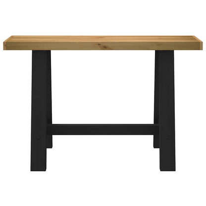 Wandtafel Noain A-Vormige Poten 120X30X75 Cm Massief Hout