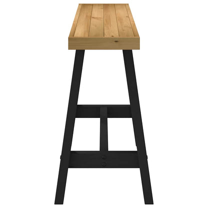 Wandtafel Noain A-Vormige Poten 120X30X75 Cm Massief Hout