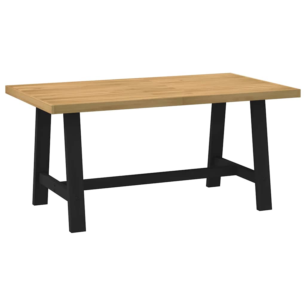 Eettafel Noain A-Vormige Poten 180X90X75 Cm Massief Hout Naturel