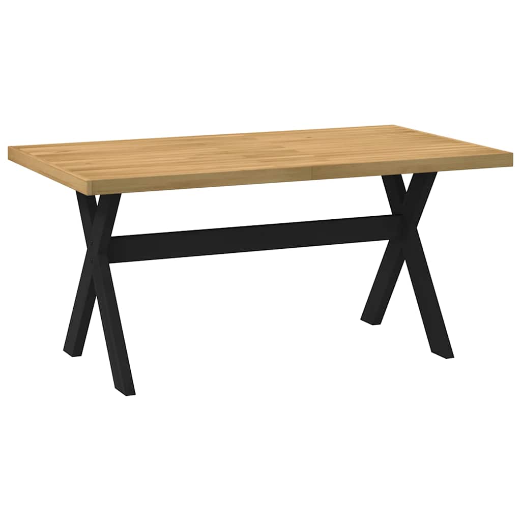 Eettafel Noain A-Vormige Poten 180X90X75 Cm Massief Hout Naturel