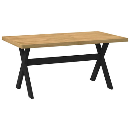 Eettafel Noain A-Vormige Poten 180X90X75 Cm Massief Hout Naturel