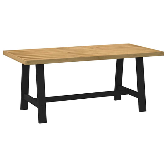 Eettafel Noain A-Vormige Poten 180X90X75 Cm Massief Hout Naturel