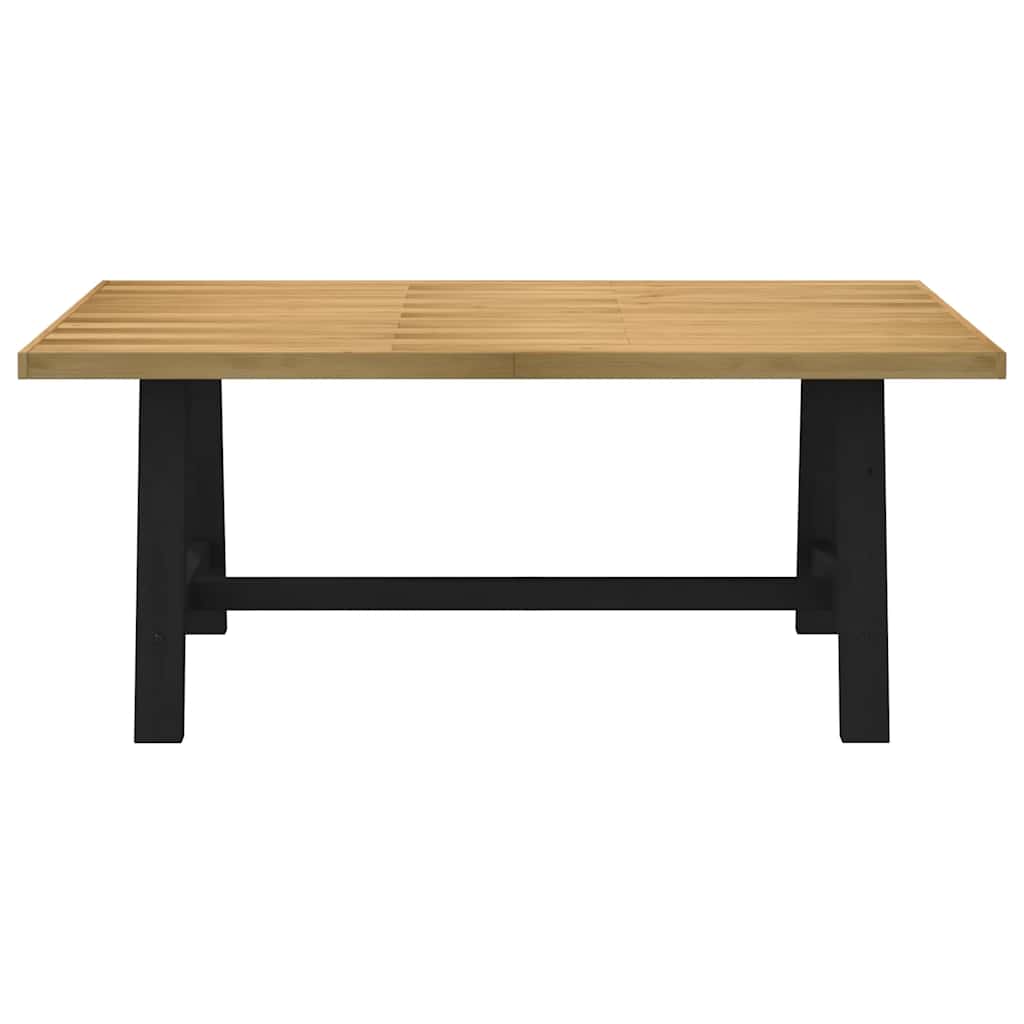 Eettafel Noain A-Vormige Poten 180X90X75 Cm Massief Hout Naturel