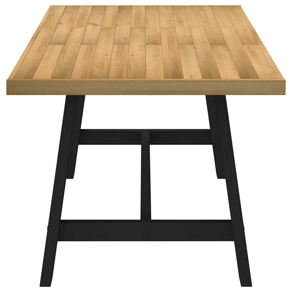 Eettafel Noain A-Vormige Poten 180X90X75 Cm Massief Hout Naturel