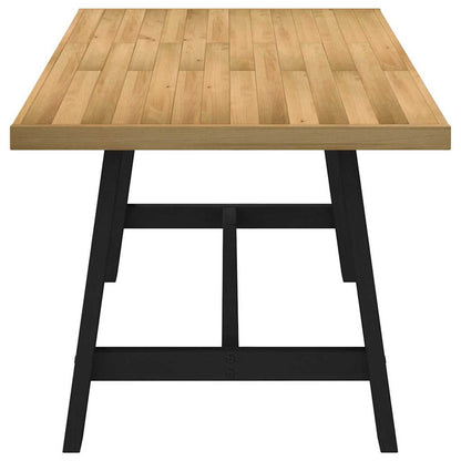Eettafel Noain A-Vormige Poten 180X90X75 Cm Massief Hout Naturel