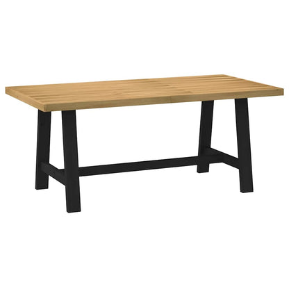 Eettafel Noain A-Vormige Poten 180X90X75 Cm Massief Hout Naturel