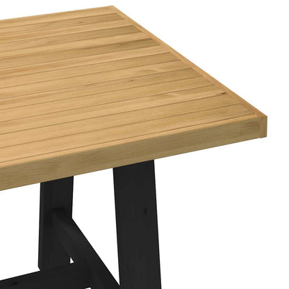 Eettafel Noain A-Vormige Poten 180X90X75 Cm Massief Hout Naturel