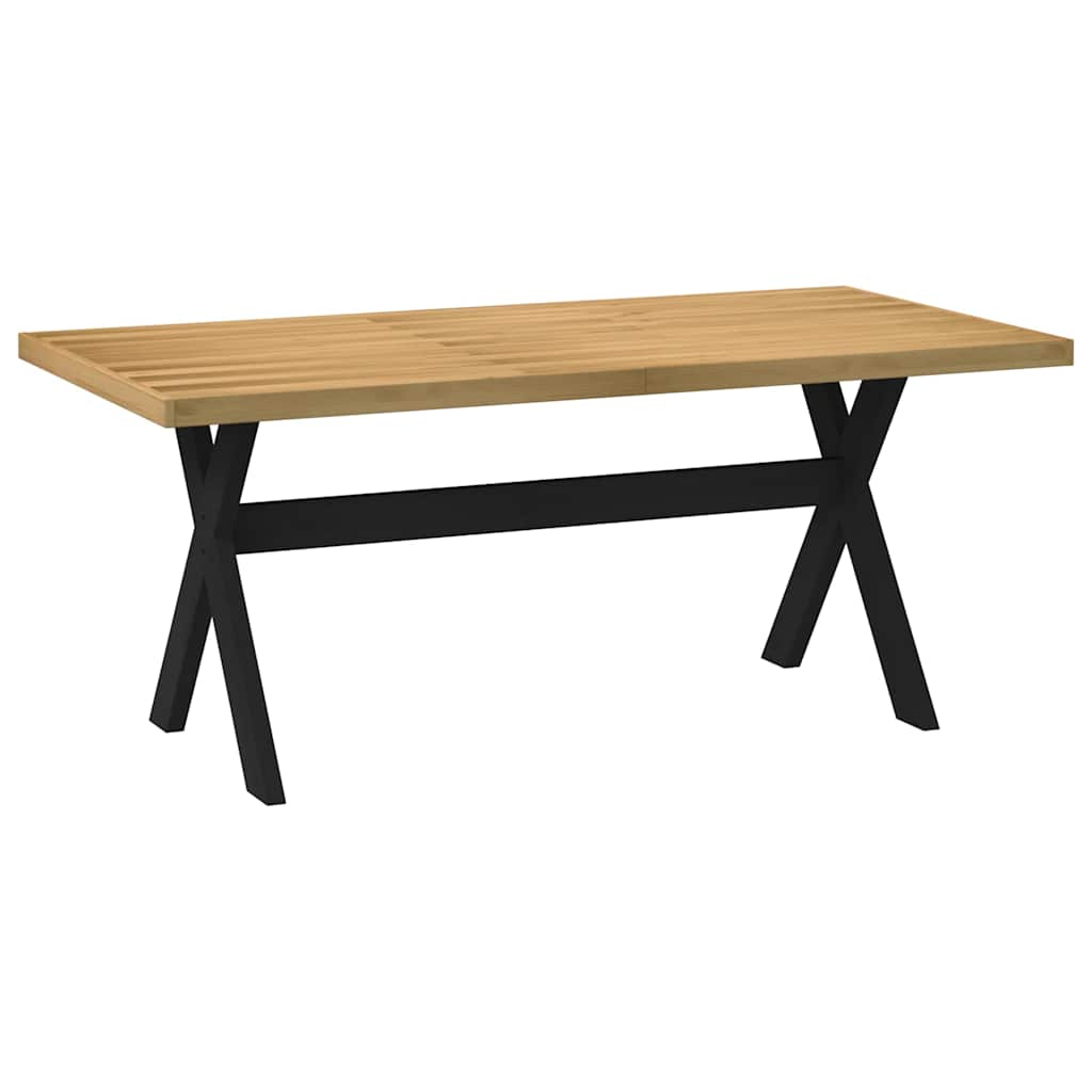 Eettafel Noain A-Vormige Poten 180X90X75 Cm Massief Hout Naturel