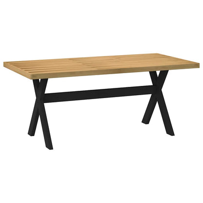 Eettafel Noain A-Vormige Poten 180X90X75 Cm Massief Hout Naturel