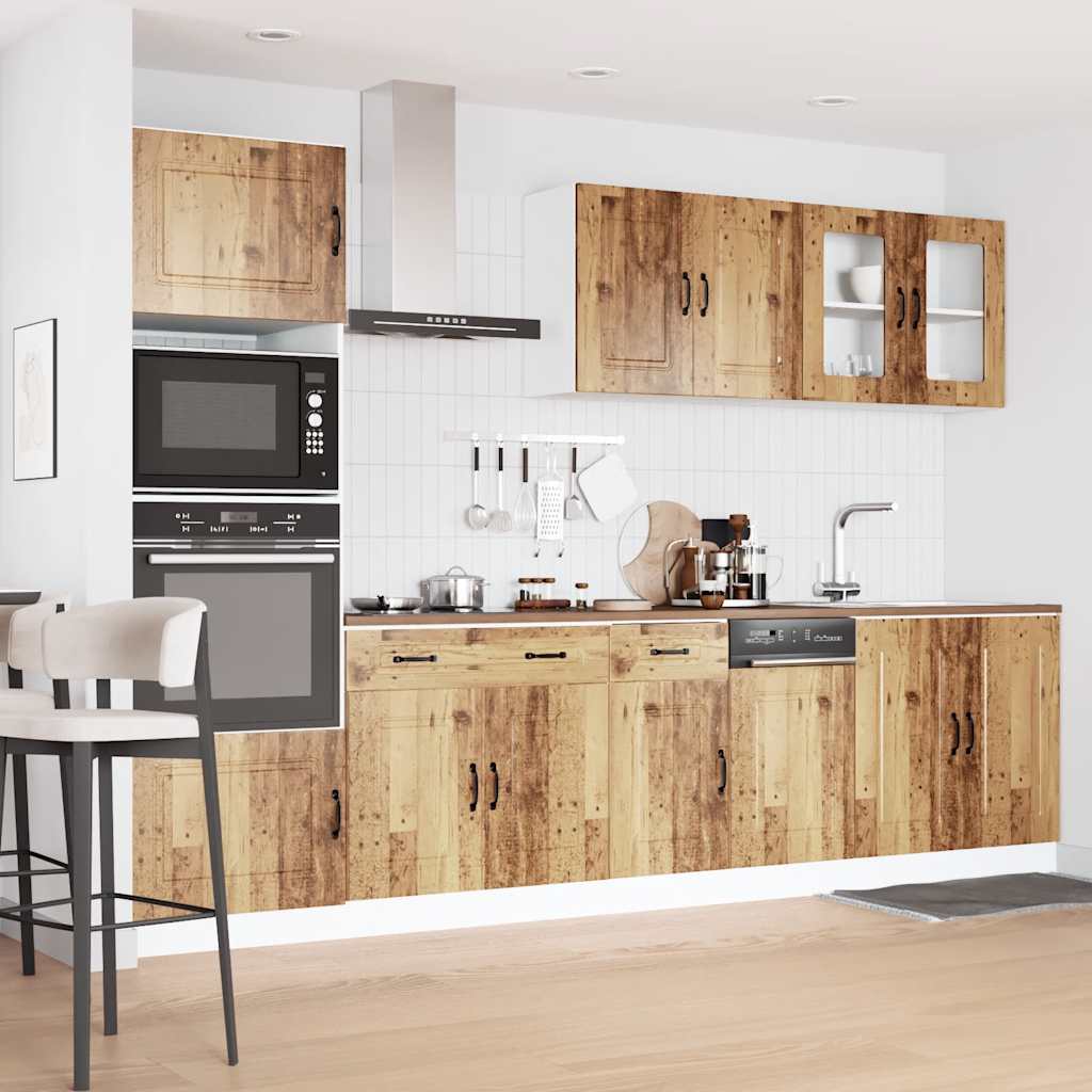 7-Delige Keukenkastenset Kalmar Bewerkt Hout Kleurig