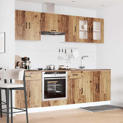 8-Delige Keukenkastenset Kalmar Bewerkt Hout Kleurig