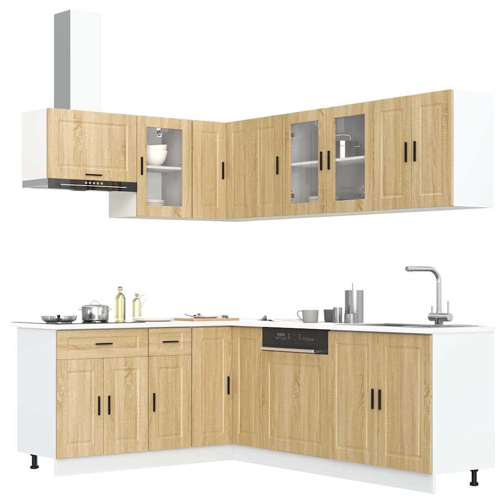 1 Keukenkastenset Porto Bewerkt Hout