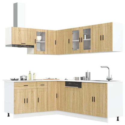 1 Keukenkastenset Porto Bewerkt Hout