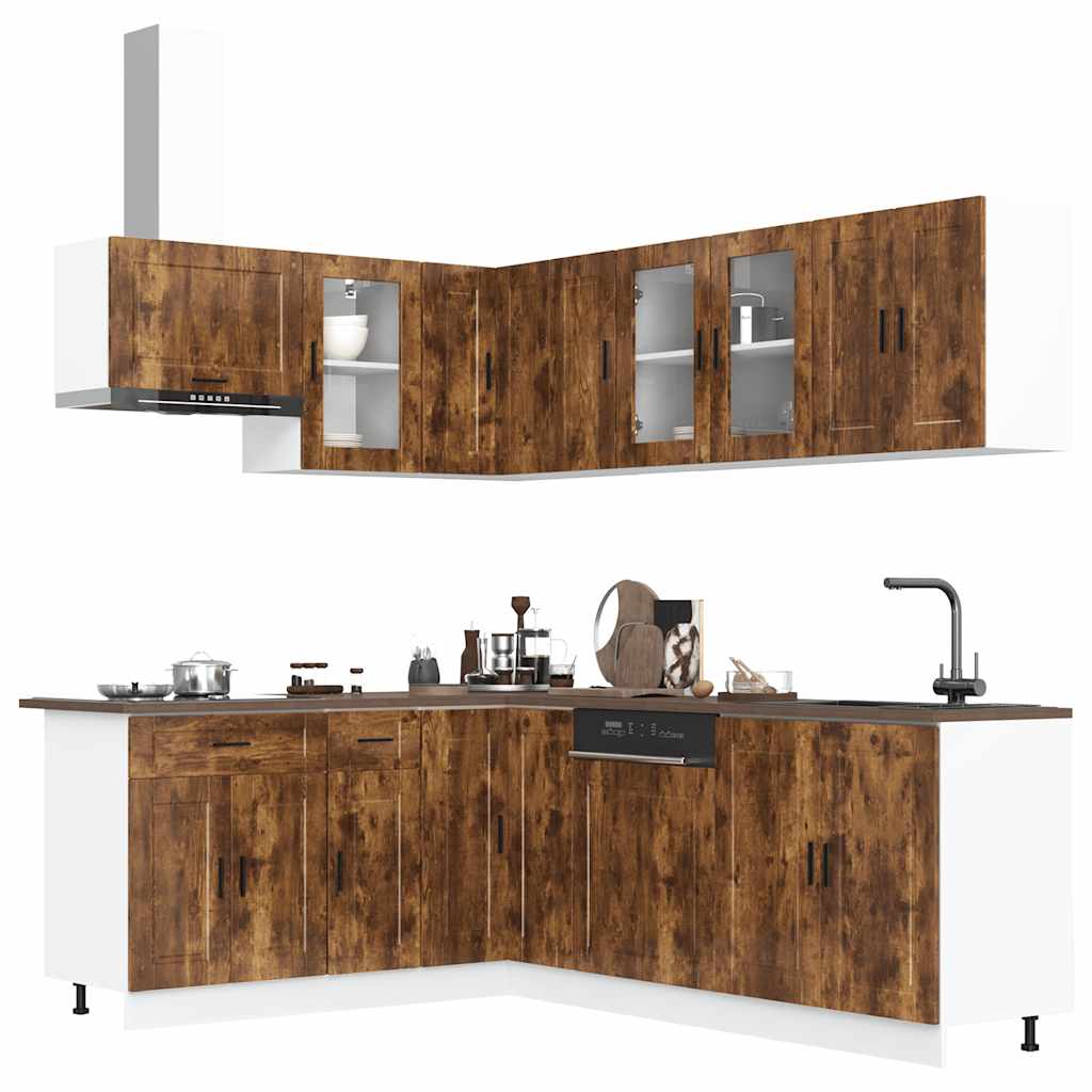 1 Keukenkastenset Porto Bewerkt Hout