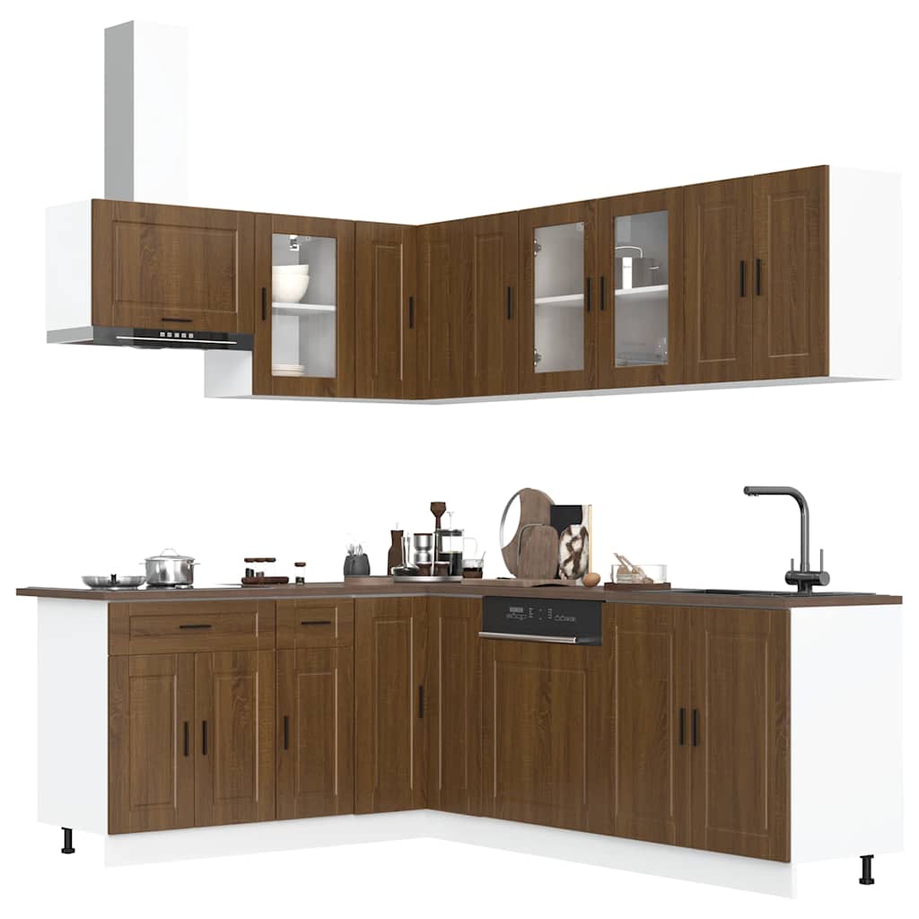 1 Keukenkastenset Porto Bewerkt Hout