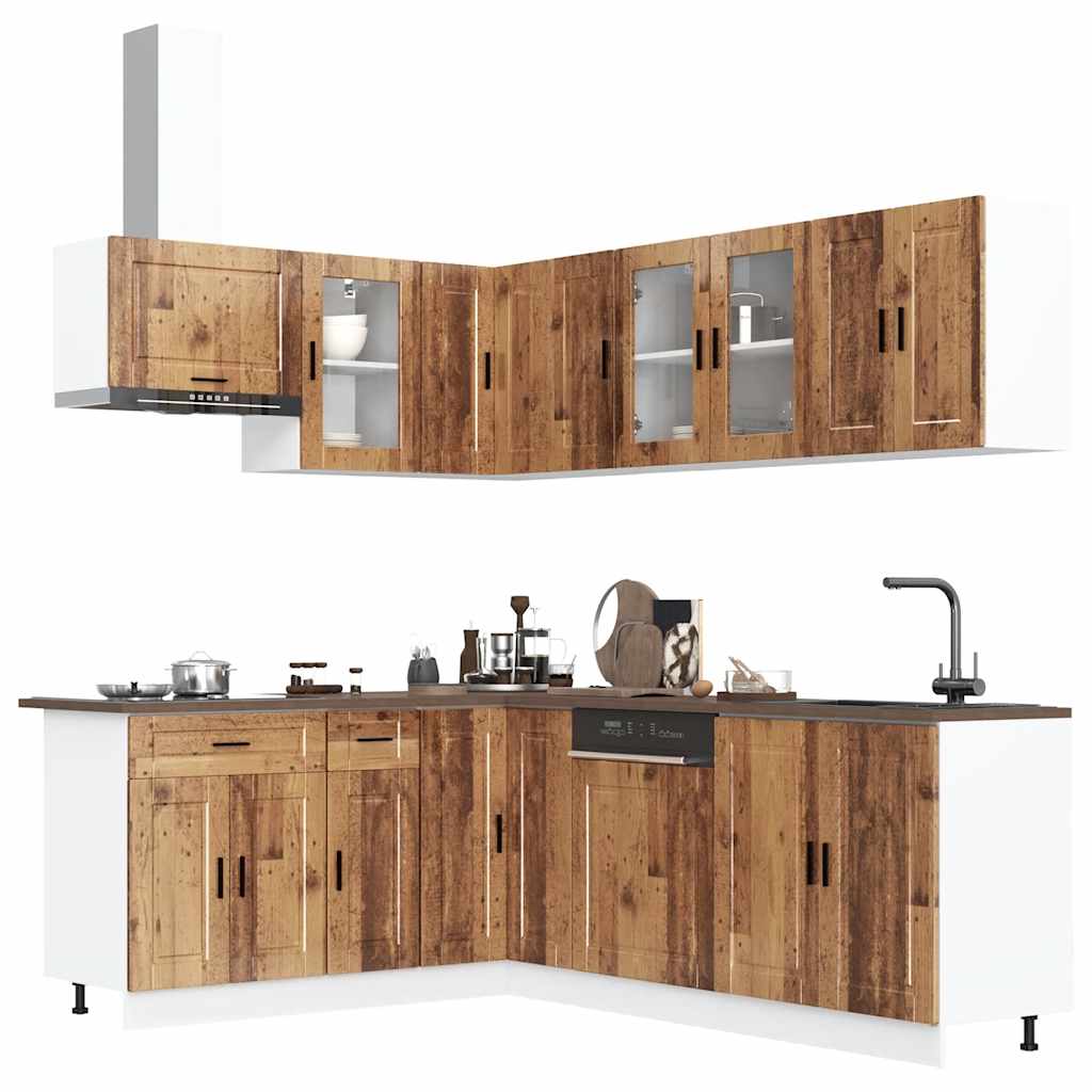 1 Keukenkastenset Porto Bewerkt Hout
