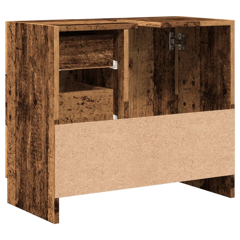 Wastafelkast 63X30X54 Cm Bewerkt Hout Kleurig