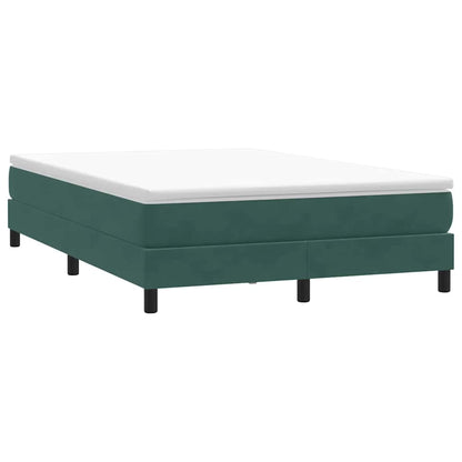 Bed Boxspring Zonder Matras Fluweel Donkergroen