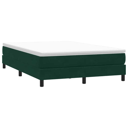 Bed Boxspring Zonder Matras Fluweel Donkergroen
