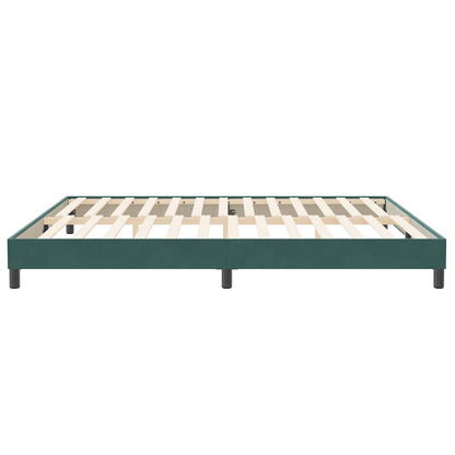 Bed Boxspring Zonder Matras Fluweel Donkergroen