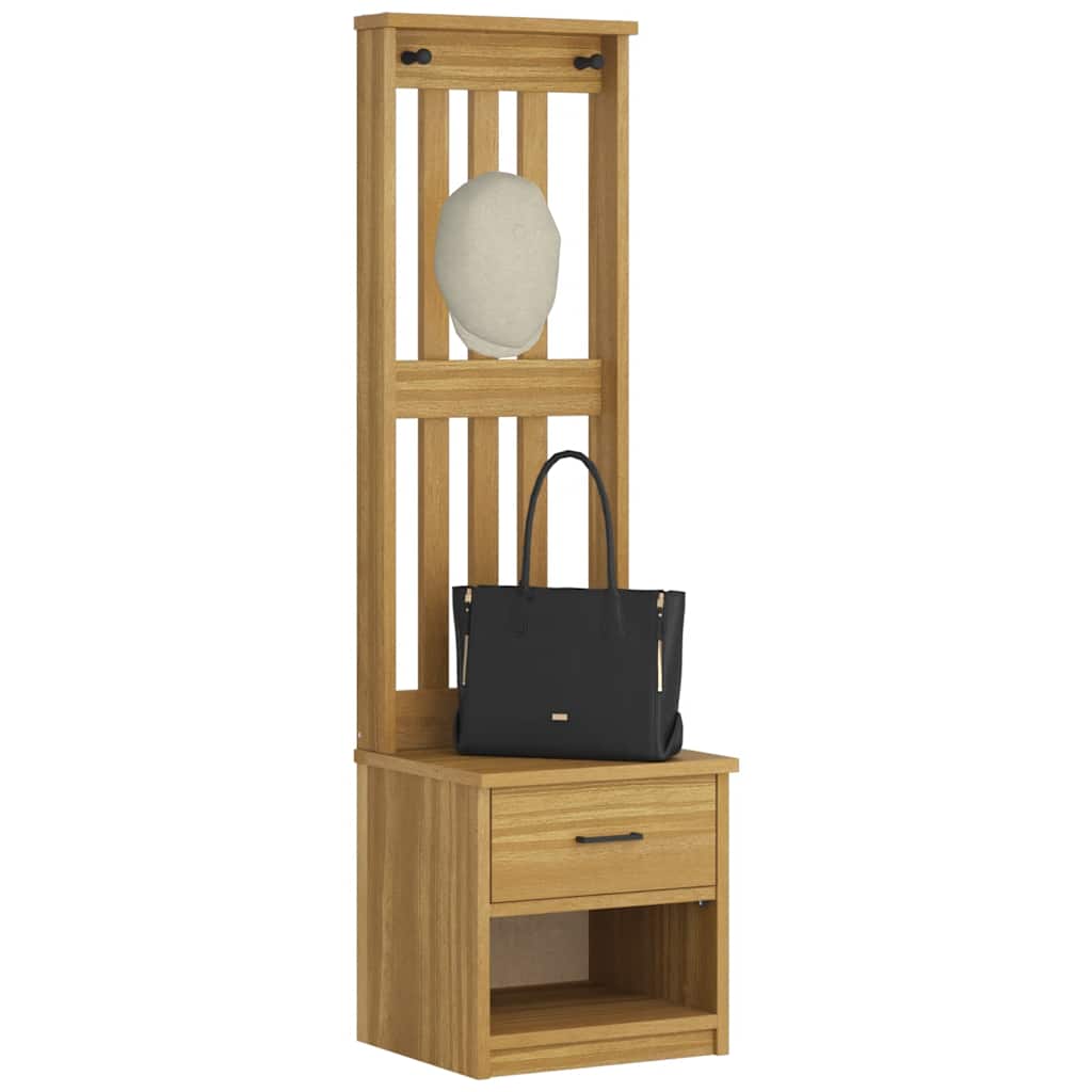 Kapstok Sandnes 45X40X159,5 Cm Massief Grenenhout