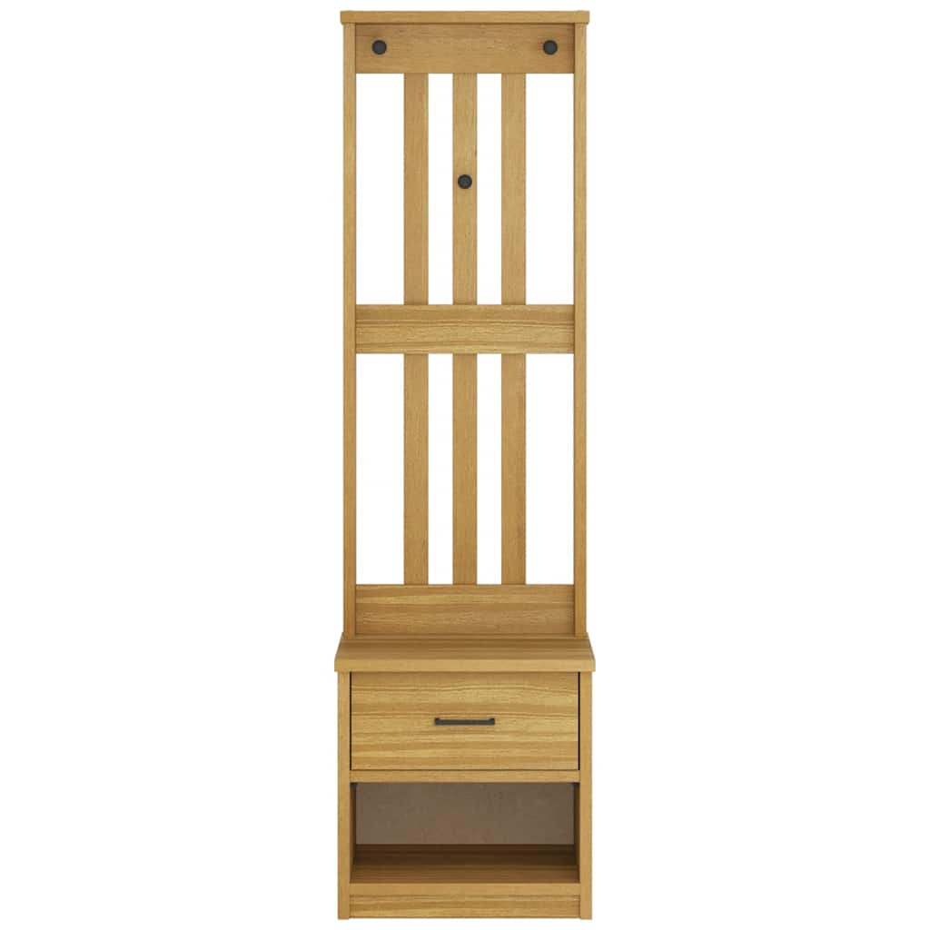 Kapstok Sandnes 45X40X159,5 Cm Massief Grenenhout