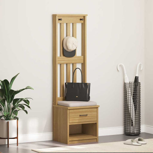 Kapstok Sandnes 45X40X159,5 Cm Massief Grenenhout