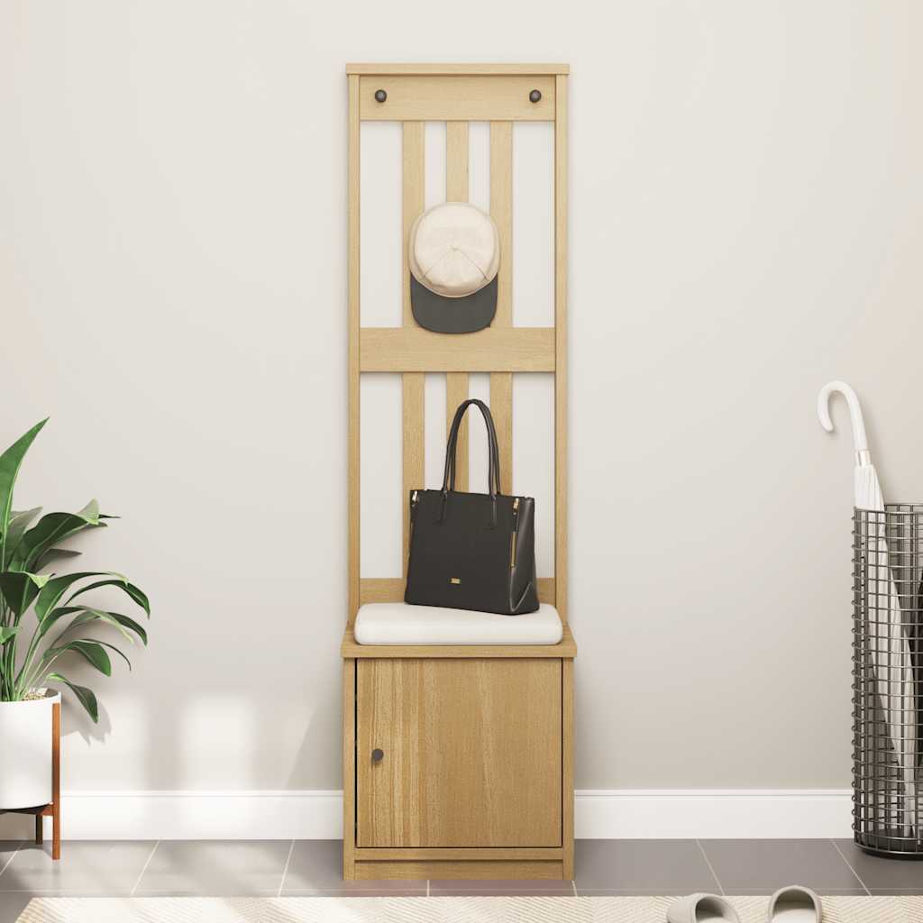Kapstok Sandnes 45X40X159,5 Cm Massief Grenenhout