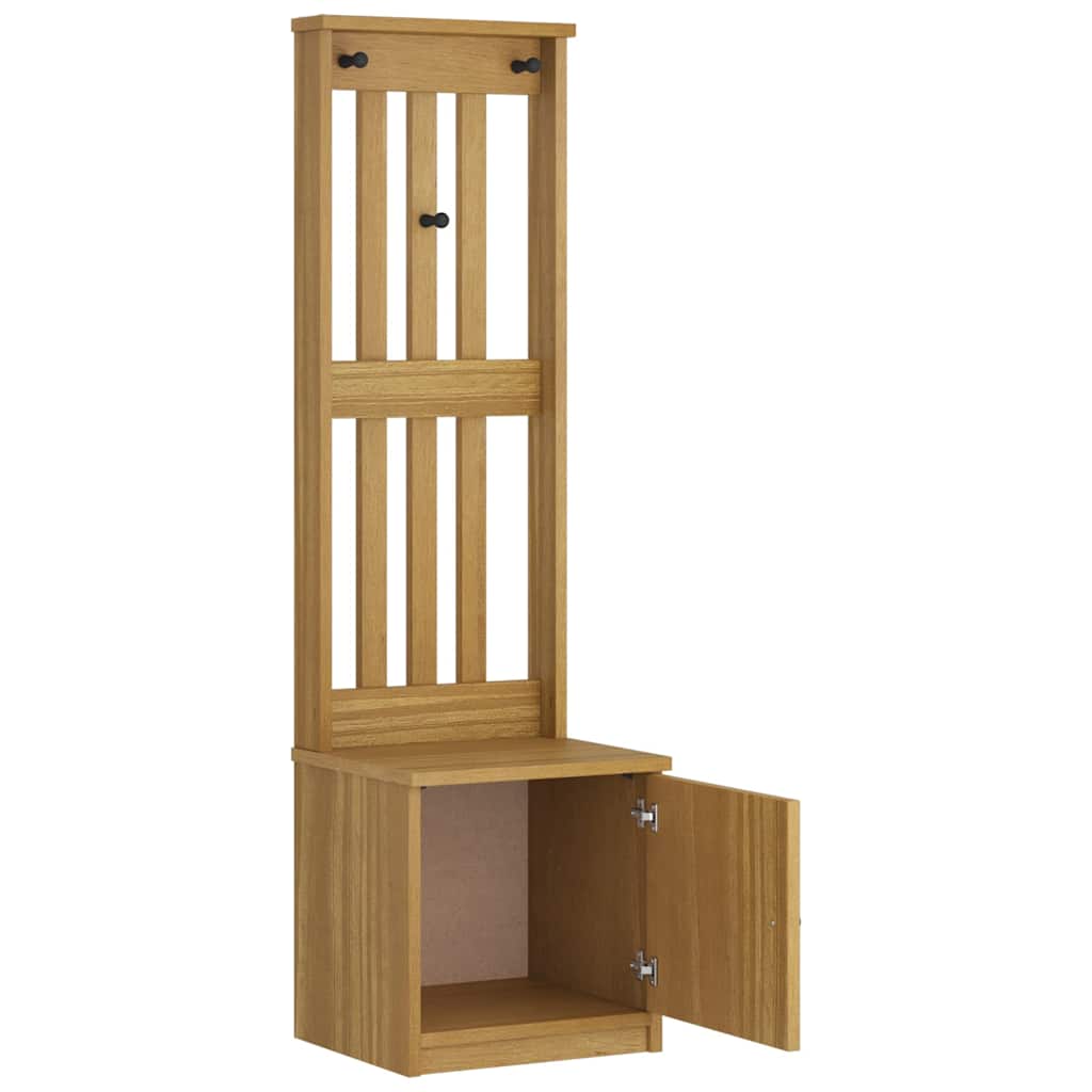 Kapstok Sandnes 45X40X159,5 Cm Massief Grenenhout